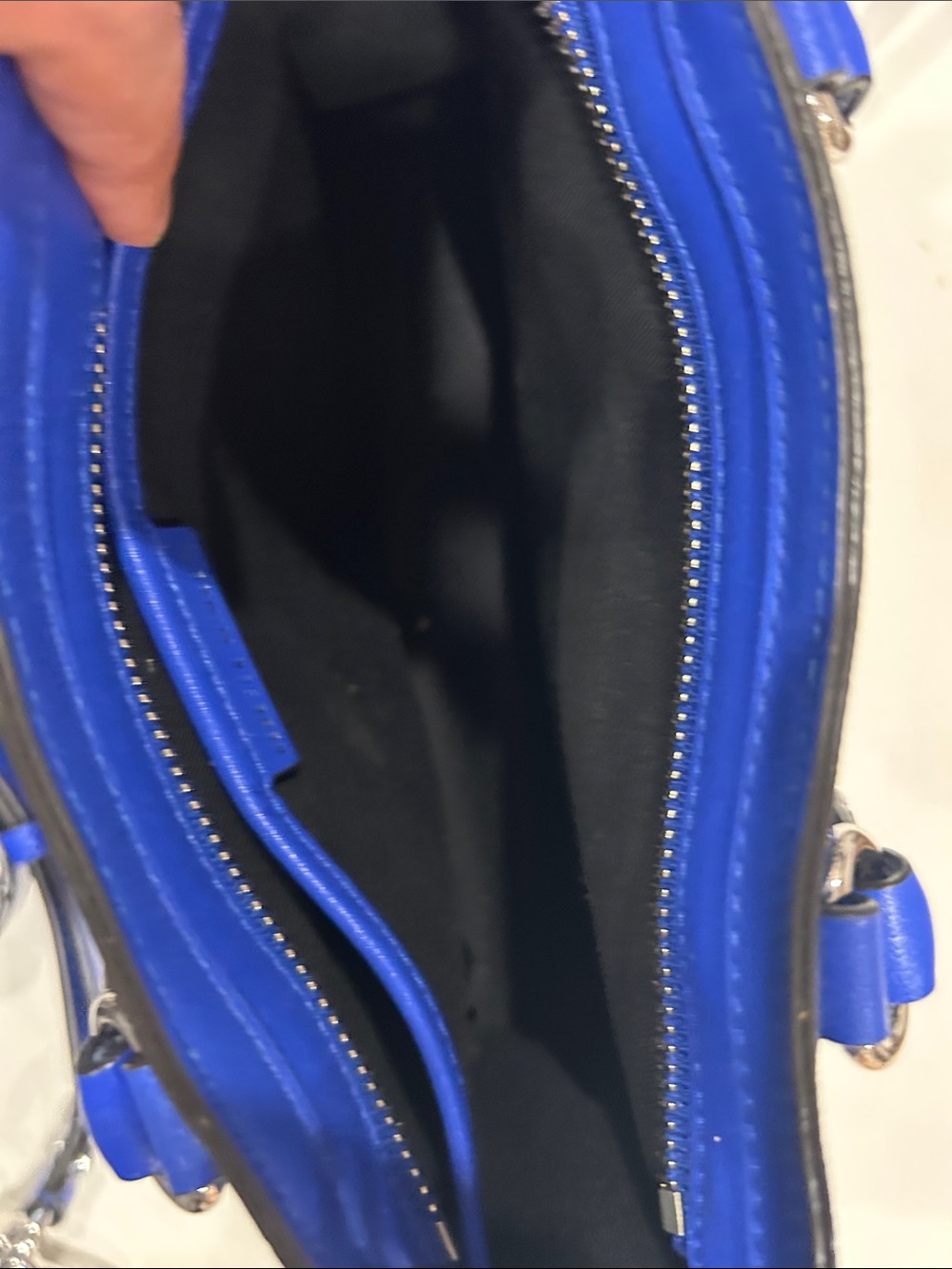 Rebecca Minkoff MICRO Bedford Zip Satchel (Bright Blue) - Picture 6 of 15